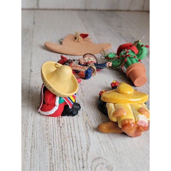 Chili pepper Mexico santa claus variety ornament Xmas set unique - Picture 3 of 8